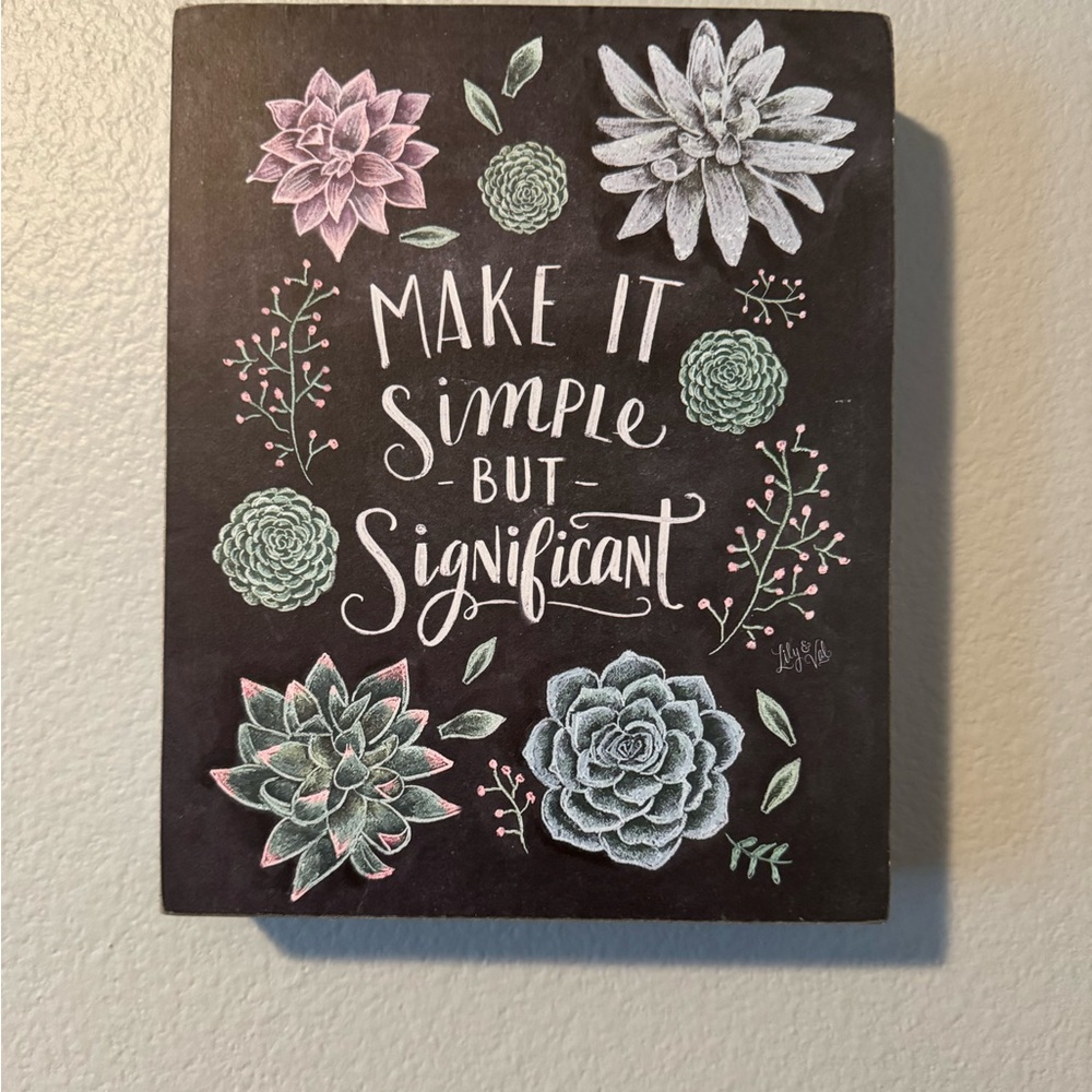 Floral Chalkboard Art Decor